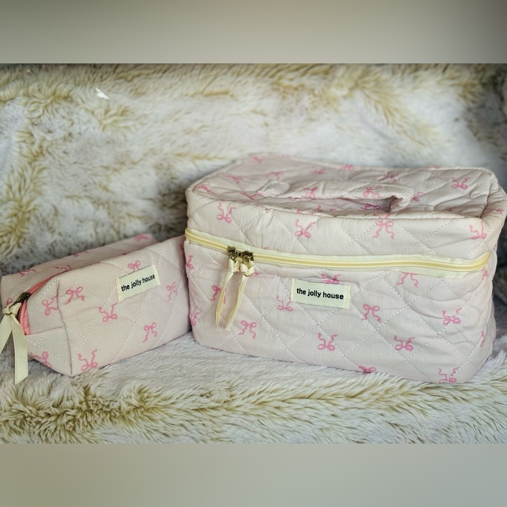 2pc Ribbon Bow Bag Set